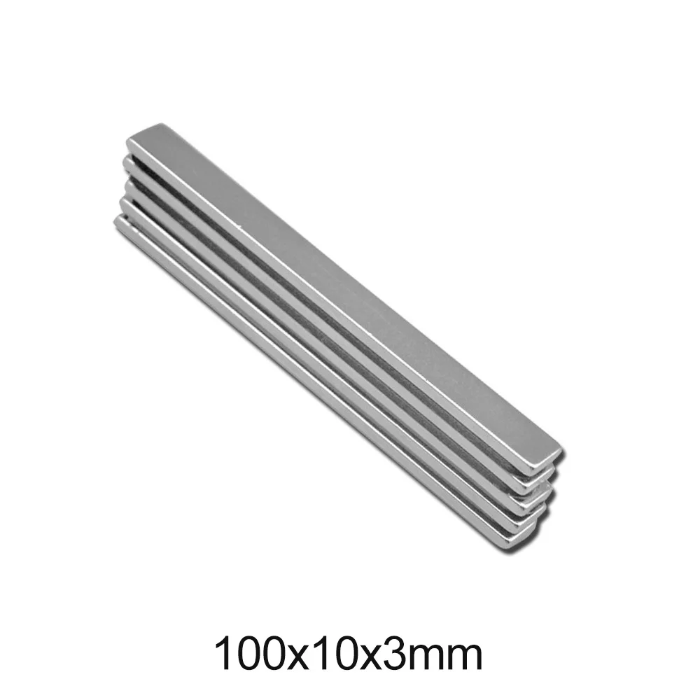 Супермощные магниты, длина 100 мм, постоянный неодимовый магнит 100x10x3 мм, длина 100*10*3, 1 ~ 20 шт.