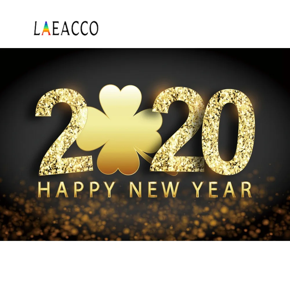 Laeacco Happy new year задний фон Блестящий Узор в горошек Деревянный Пол Детские Портретные Фото фоны фотосессия Фотостудия