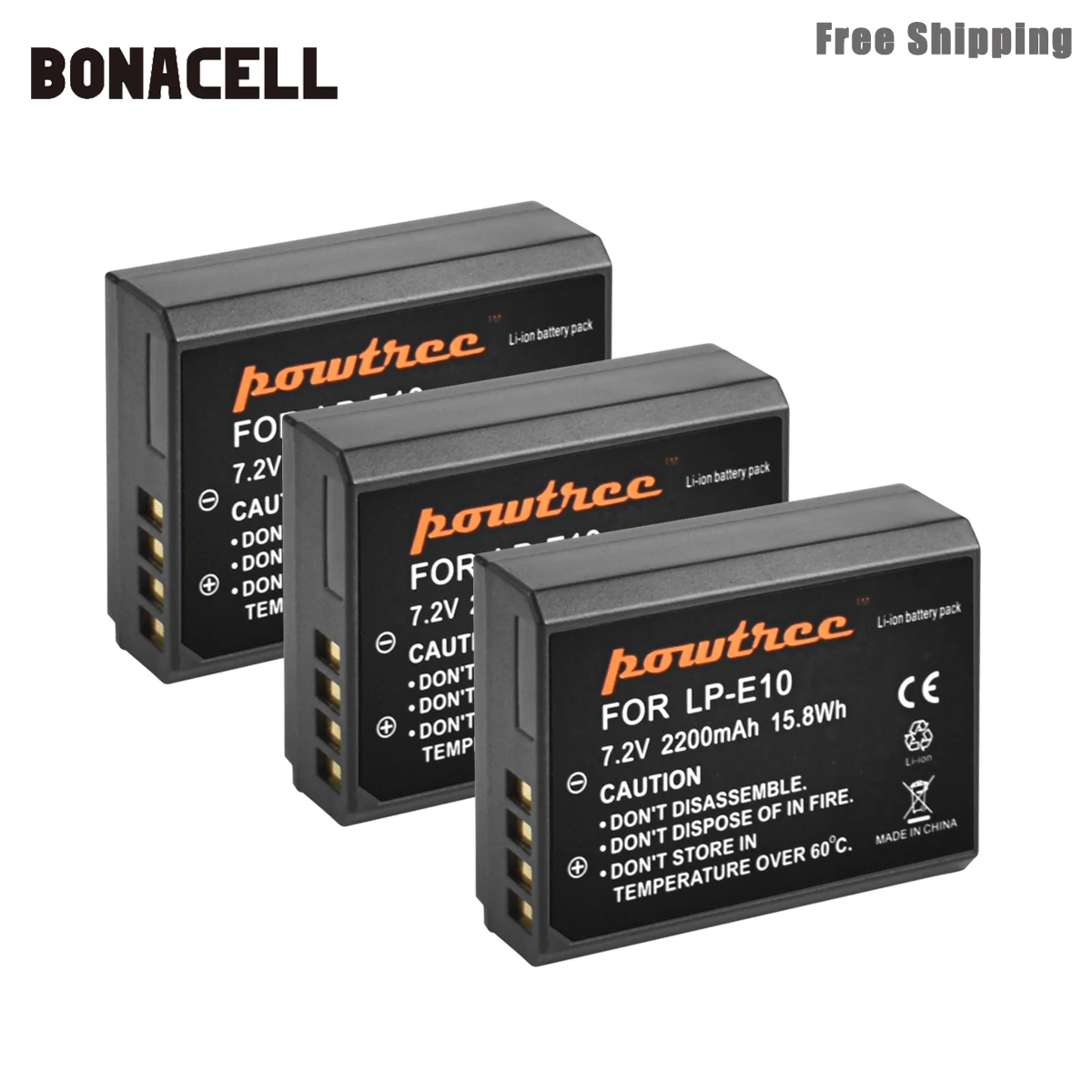 Аккумулятор для цифровой камеры bonacel 2200 мАч Canon 1100D 1200D 1300D Rebel T3 T5 KISS X50 X70