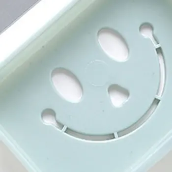 

Plastic Soap Dish Bathroom Seamless Save Space Stickers Free Punch Wall Hanging Soapbox Hollow Draining Nonslip Soap Box
