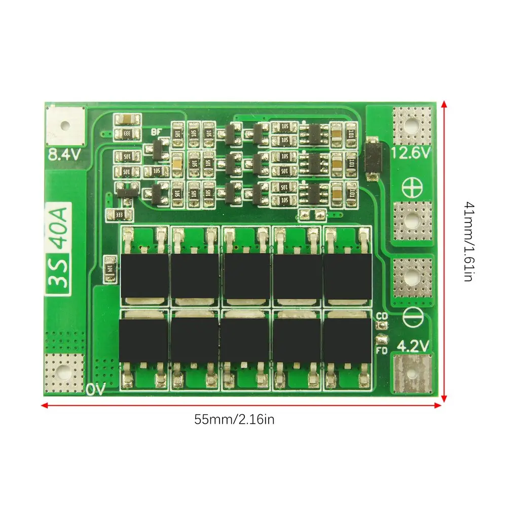 40A литий-ионная литиевая батарея 18650 зарядное устройство PCB плата защиты BMS с балансом для бурового мотора Lipo сотовый модуль