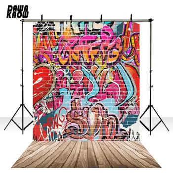 

DAWNKNOW Graffiti Floor Vinyl Photography Background For Newborn Sailing Photo Shoot Backdrop For Personal Photo Studio G1074