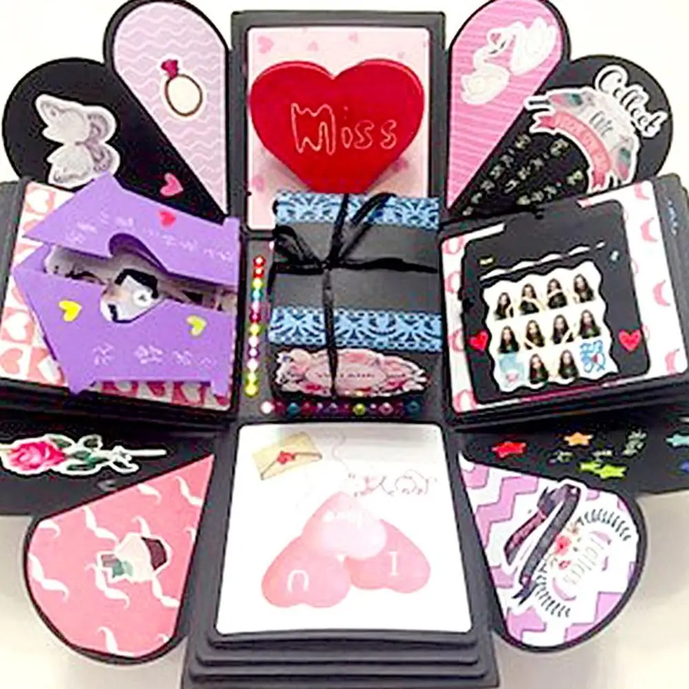 DIY Surprise Love Explosion Box Gift Explosion for Anniversary Scrapbook DIY Photo Album Birthday Gift Wedding Gift Box