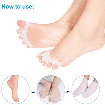 

1Pair Toe Separators Gel Silicone Bunion Corrector Straightener Spreader Foot Care Tool Hallux Valgus Pro Massager Corrctor