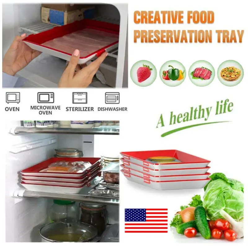 Healthy Food Preservation Tray Storage Container Set Kitchen Tools US STOCK