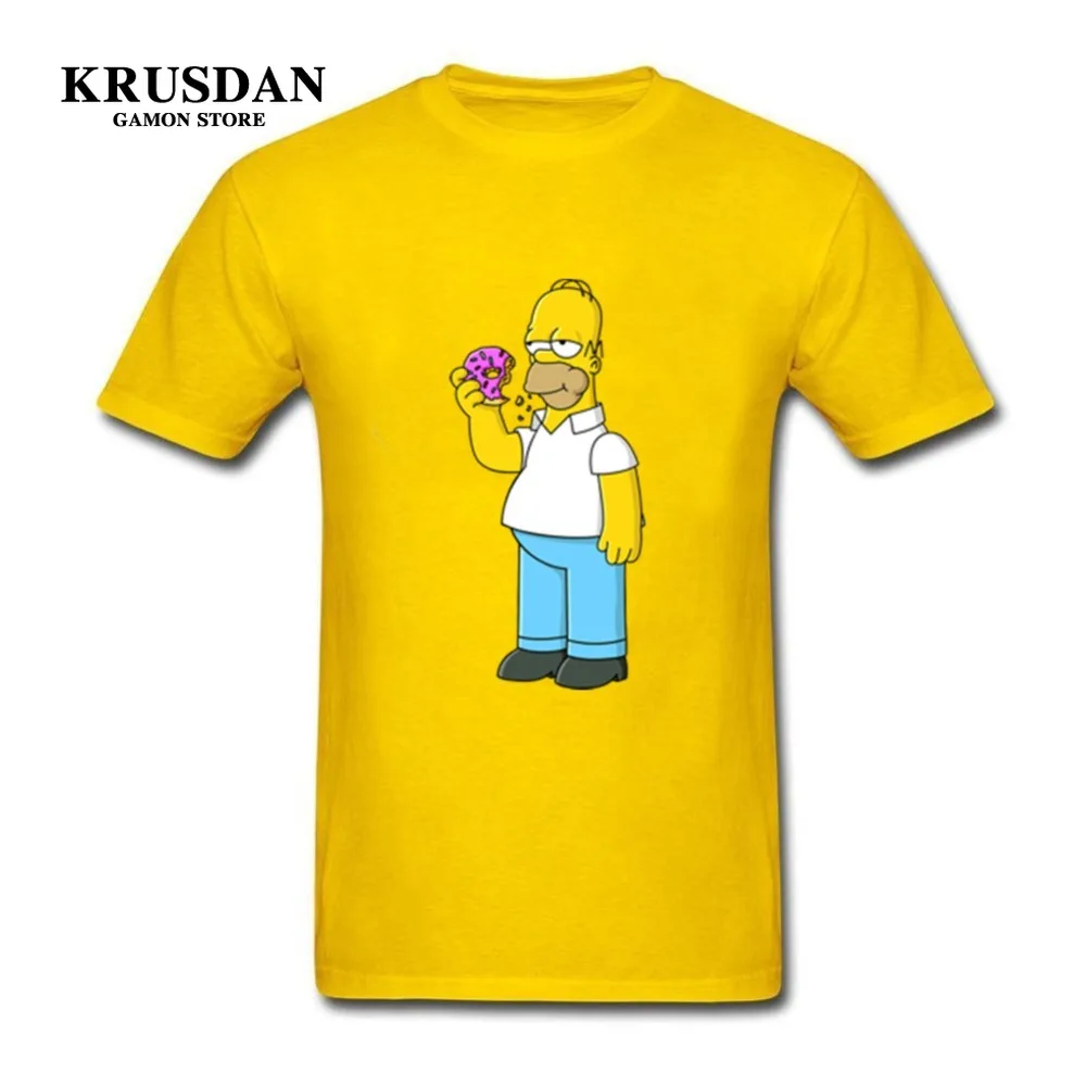 2018 Мужская Официальная футболка Homer Jay Simpsons с 3D принтом для мальчиков круглым