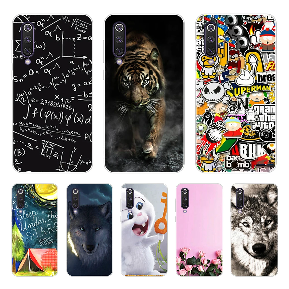 

For Xiaomi Mi 9 Case Mi9 SE Cover TPU Silicone Soft Clear Bumper Case for Xiaomi Xiomi Mi 9 SE 9SE CC9 cc9e Cartoon Phone Case