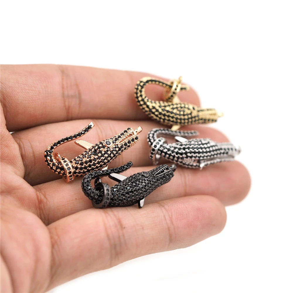 Domineering Thrilling Crocodile Lobster Clasp Gold Filled Jewelry Hook Children DIY Necklace Bracelet Handmade Jewelry Accessori