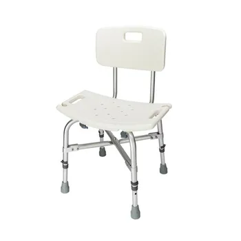 

Running Heavy-duty Aluminum Alloy Elderly Bath Chair with Backrest White Adjustable Height Bath Stool For Disabled and Children