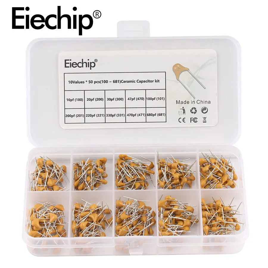 10Values*50pcs 10pF~680pF (100~681) Multilayer/Monolithic Ceramic Capacitor Assorted kit with storage box 10 20 30 47 100 200 pF 10values 10pcs 100pcs hc 49smd crystal oscillator assorted kit 4m 6m 8m 10m 11 0592m 12m 16m 20m 24m 48m set