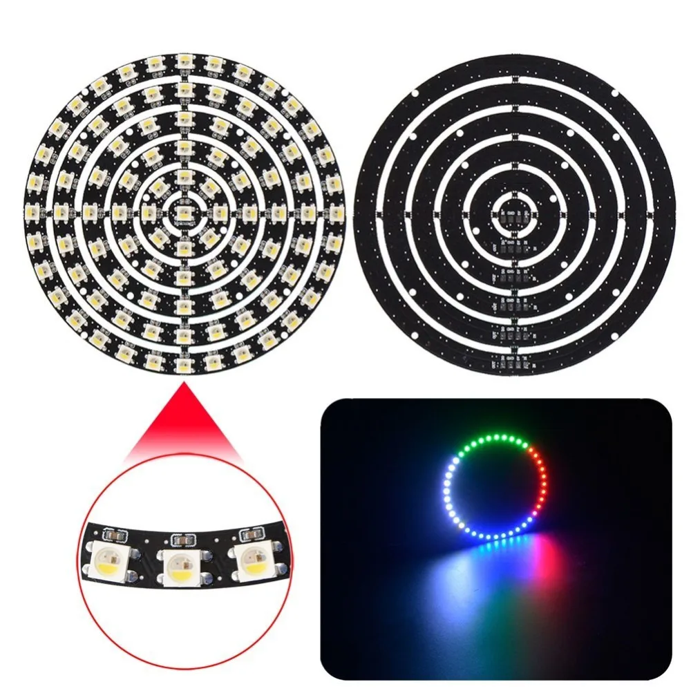 WS2812B кольцо SK6812 Кольцо RGB RGBW RGBWW 2700 6500K ленточное 1 8 12 16 24 32 93 241 битов светодиоды со