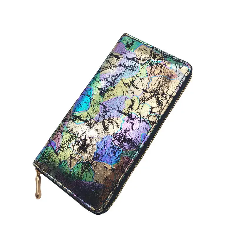 KANDRA New Colorful Women Long Serape Wallets PU Leather Purse Fashion 2019 Christmas Wallets Copper Zipper Female Cards Holder