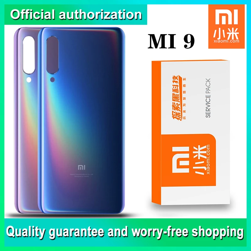 Оригинальный задний корпус Замена для Xiaomi Mi 9 задняя крышка батарея стеклянная