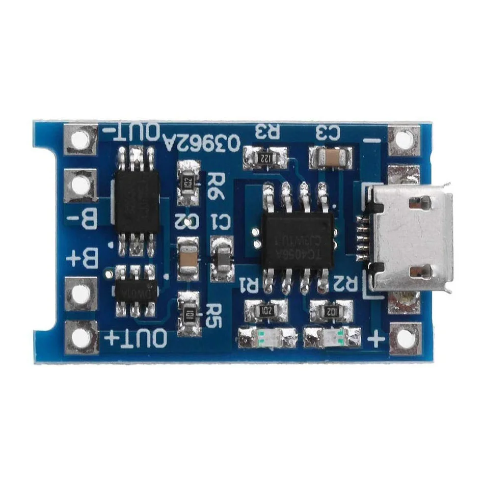 TP4056 + защита две функции 5 В 1 А Micro USB 18650 литиевая батарея зарядная плата модуль
