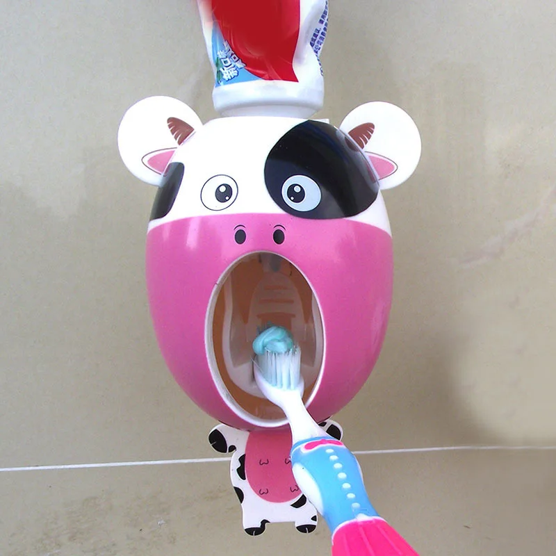 Automatic Lazy Toothpaste Dispenser Toothbrush Holder Stick Home Bathroom Accessories @LS