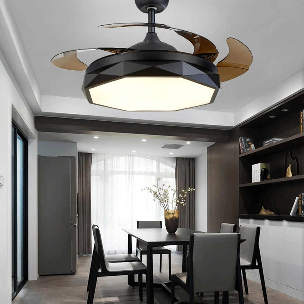 Invisible Ceiling Fan Lamp With C Diamond Lights 110v 220v Fans Lamp With C Diamond Lights 110v 220v