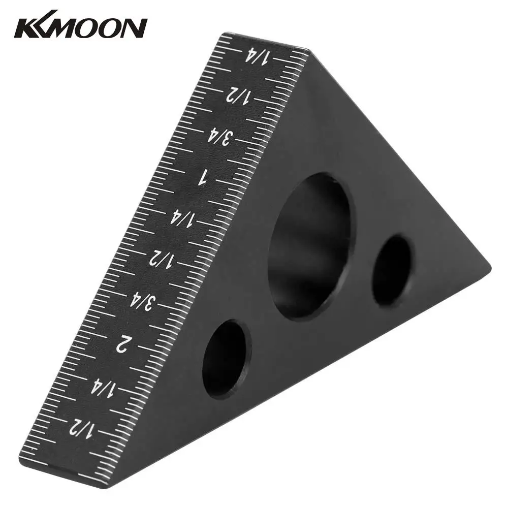 

Aluminum Alloy Mini Multifunctional Angle Meter Triangle Ruler 45 Degree Right Angle Gauge Woodworking Measurement Tool