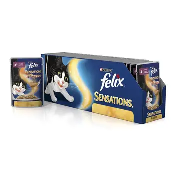 

Felix Sensations пауч для кошек (кусочки в соусе), Утка и морковь, 24*85 г.