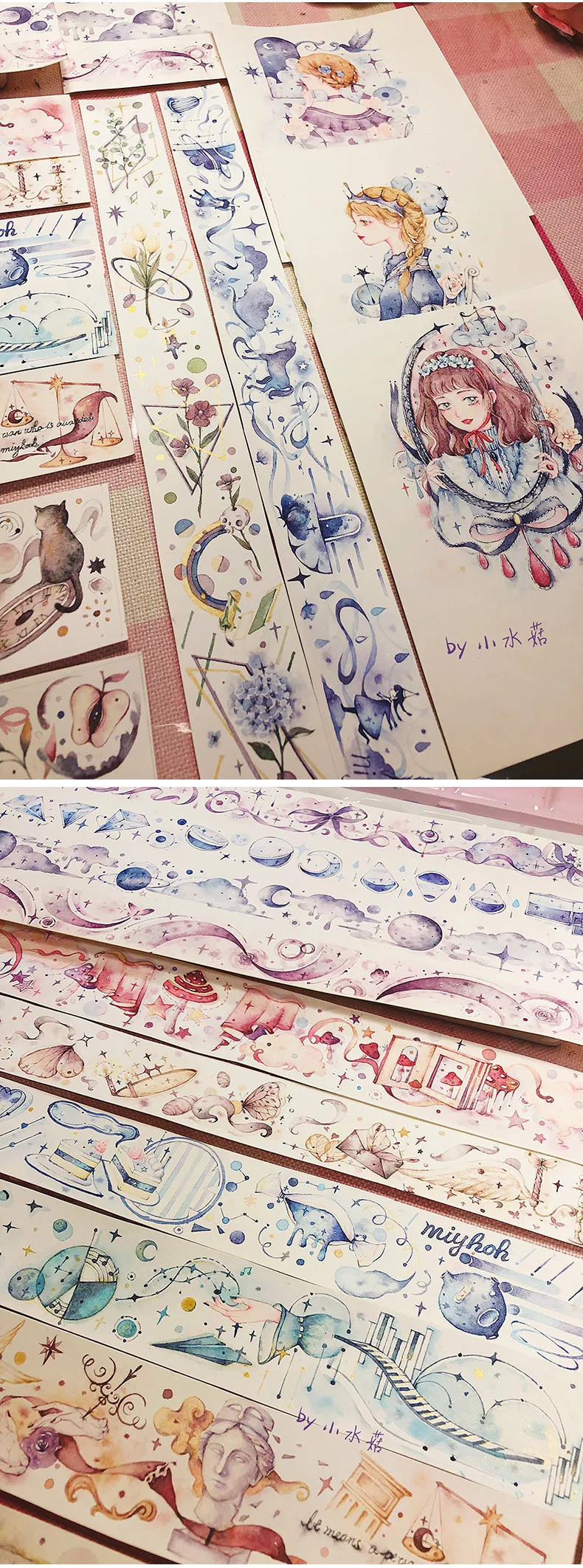 Креативная красивая лента для девочек Васи дневник DIY клейкая маскирующая Лента Скрапбукинг наклейки стационарные принадлежности 024086