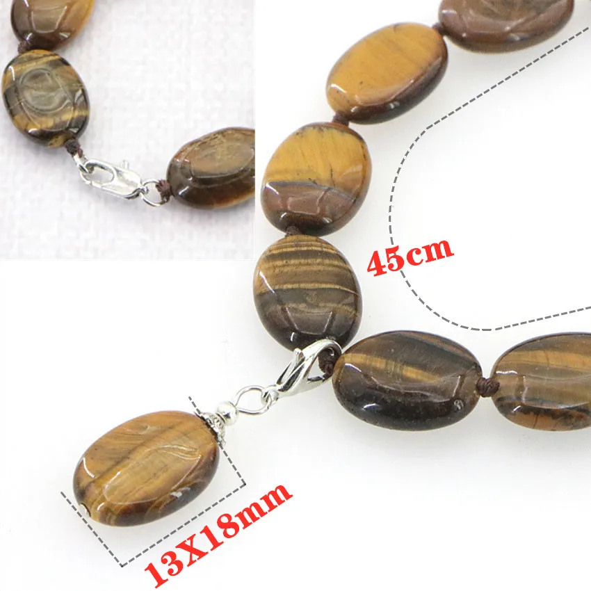 Natural Jade Moonstone Tiger Eye Stone Tourmaline Agate Pendant Necklace Earring Jewelry Set for women (136)_