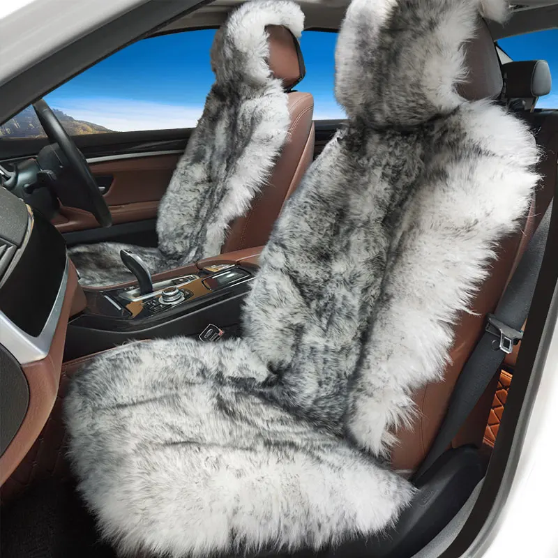 ROWNFUR 100% Natural fur Australian sheepskin car seat covers universal size accessories automobiles 5 colors 2016 new