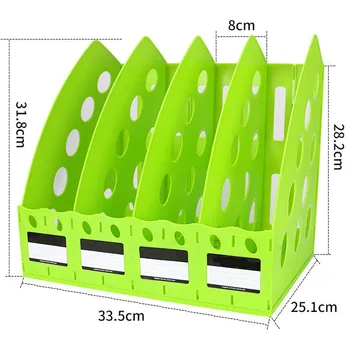 

Color Desktop Office Bookshelf Creative A4 File Shelf Frame Books And Magazines Multi-tier Data Collection Shelf