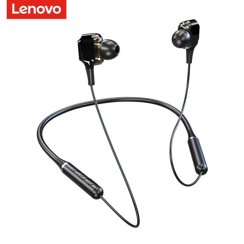 Беспроводные наушники Lenovo QE66/XE66 V5.0 с шейным ободом Bluetooth четыре динамика стерео