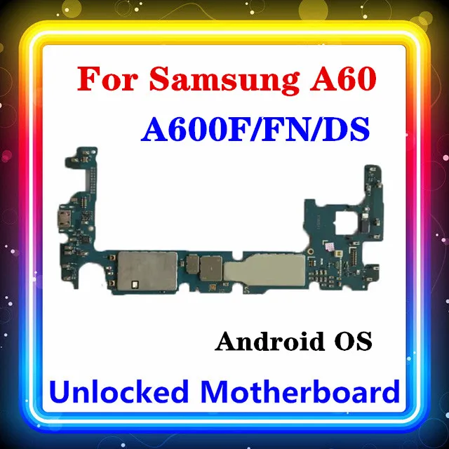 Материнская плата для Samsung Galaxy A60 A600F/FN/DS оригинал основная полные чипы Android OS