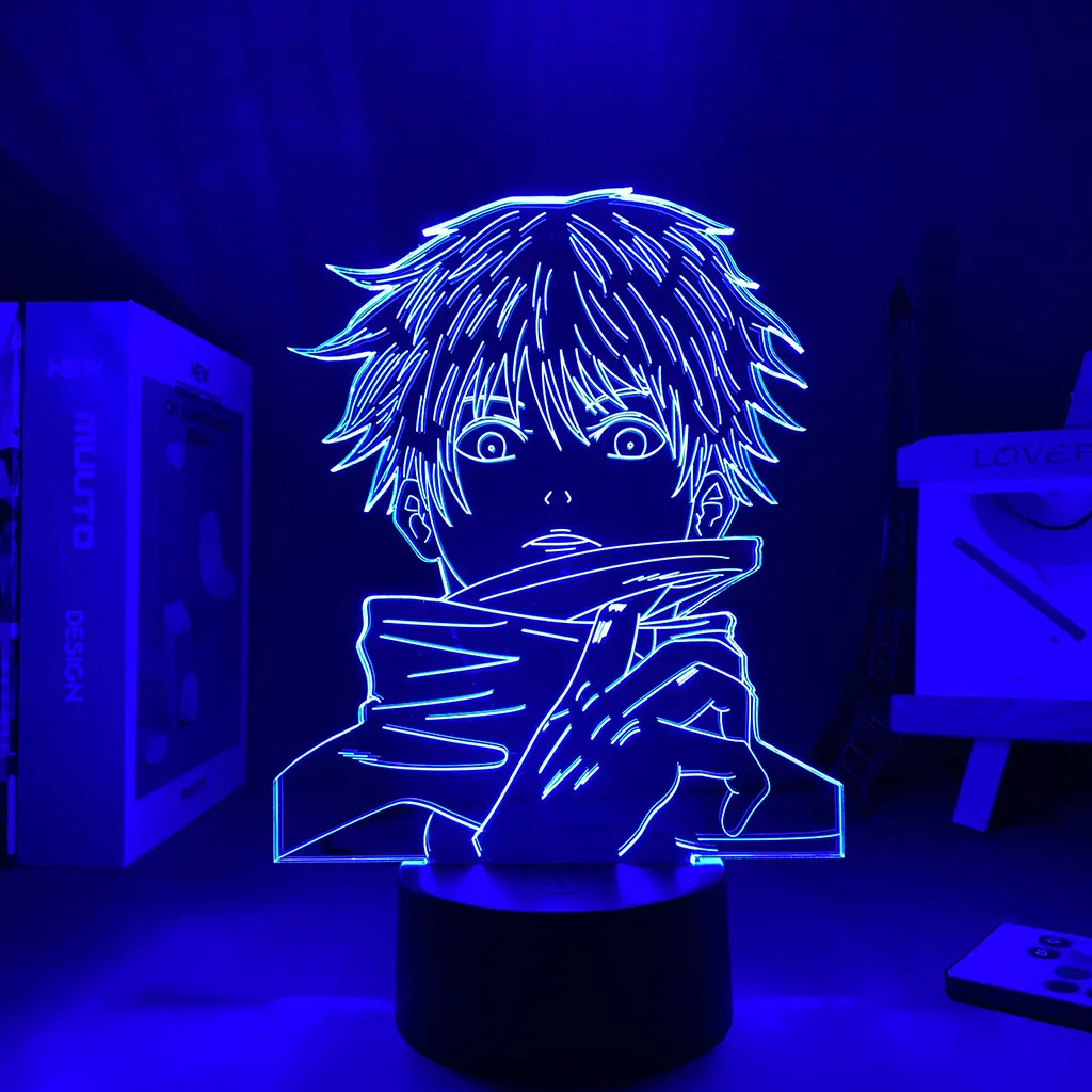 Anime Jujutsu Kaisen Light Satoru Gojo Holiday Gift Manga Kids Bedroom Decoration Table Lamp 3D Lamp Satoru Gojo ANMIT night light lamp