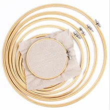 10-40 センチメートルミニ木製刺繍フープフレームキットリングフープ大型ミシンツールアクセサリーマデラ bordado クロスステッチ竹(China)