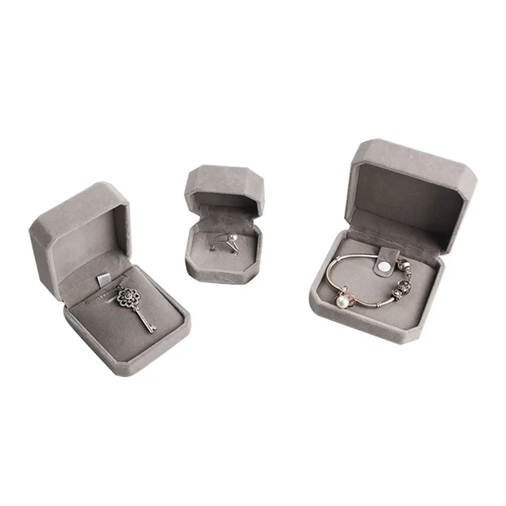 

YiYan Jewelry Box Ring Box Earring Necklace Bracelet Jewelry Packing Box Necklace Box Velvet Urine Carrying Simple Storage Box