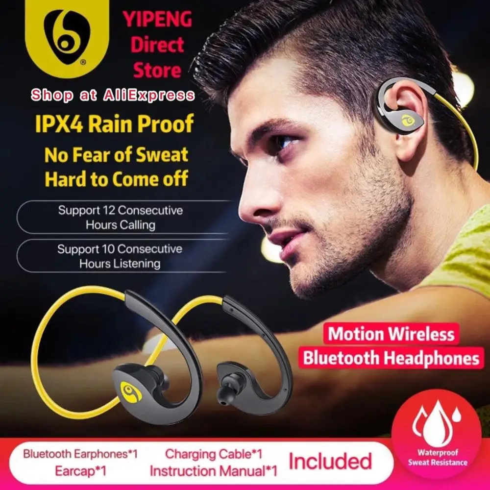 OVLENG S12 Wireless Bluetooth Earphones with Microphone Handsfree for Smart Devices Sport Waterproof Earphone Earhook
