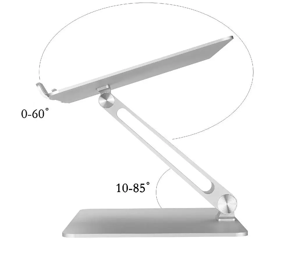 Алюминиевый сплав портативный ноутбук стенд Угол обзора/Высота Регулируемый качественный Кронштейн Поддержка 7,55-10,05 дюймов ноутбук