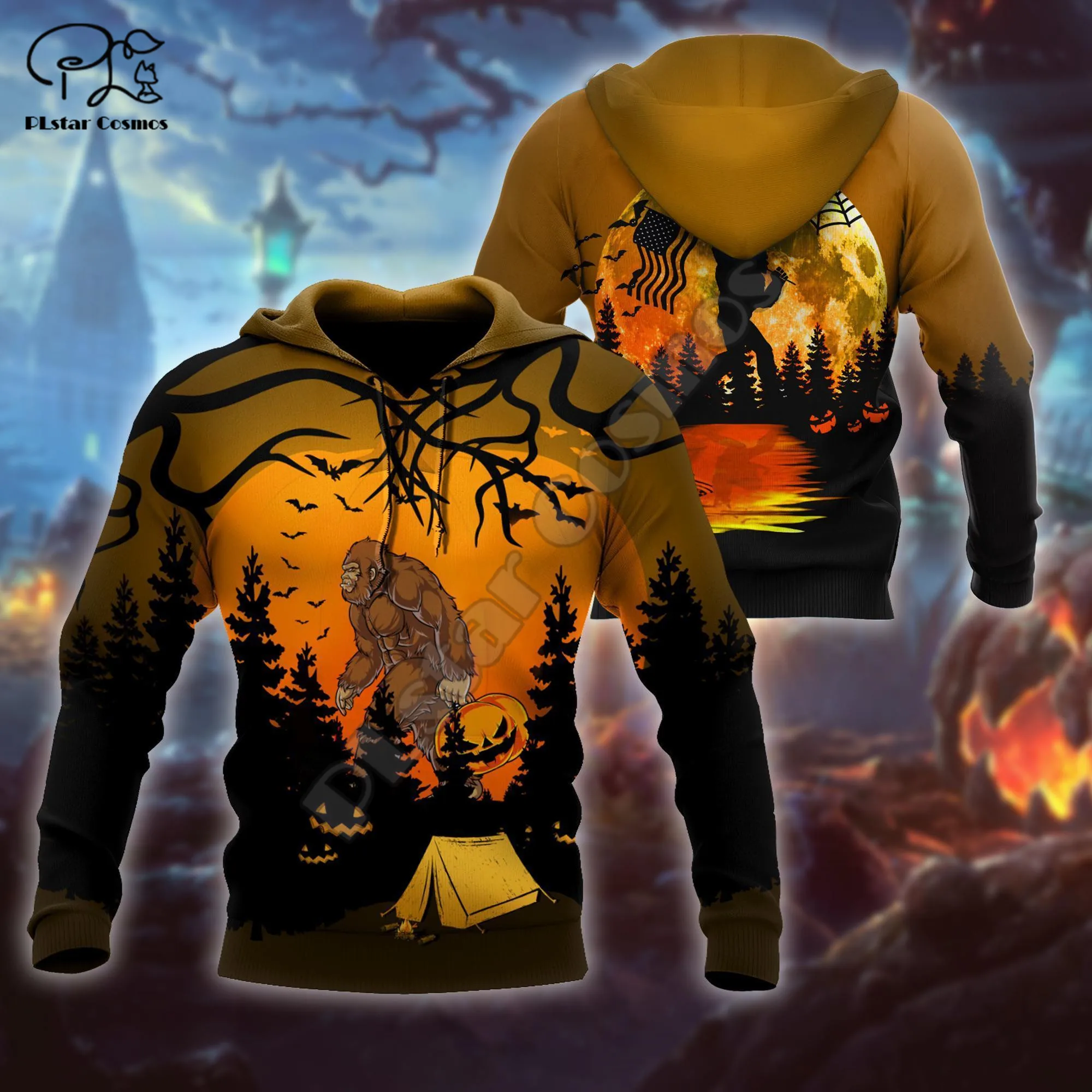 

PLstar Cosmos Crazy Amazing Halloween 3D Printed Hoodies Sweatshirts Zip Hooded For Men And Women Casual Streetwear Style-H10