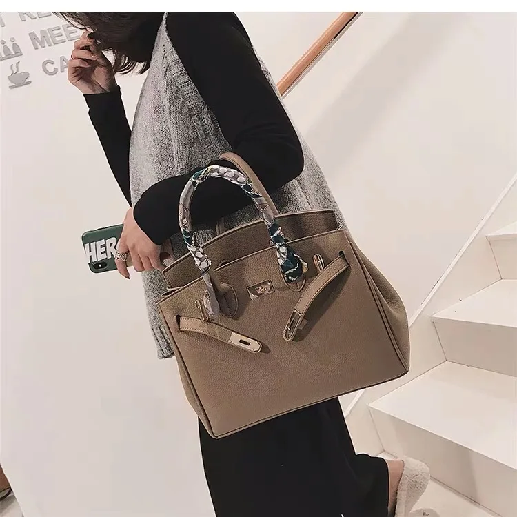 Bolsos de cuero para mujeres bolsos de lujo fashion mujeres bolsos de disevienador grande bolso de mano de Cadena de cuero b