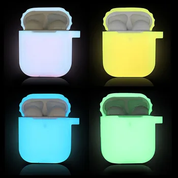 

Luminous Soft Silicone Pods Earphone Charging Case For Apple Airpods Wireless Bluetooth Headset Protective Sleeve Cover Box Bag