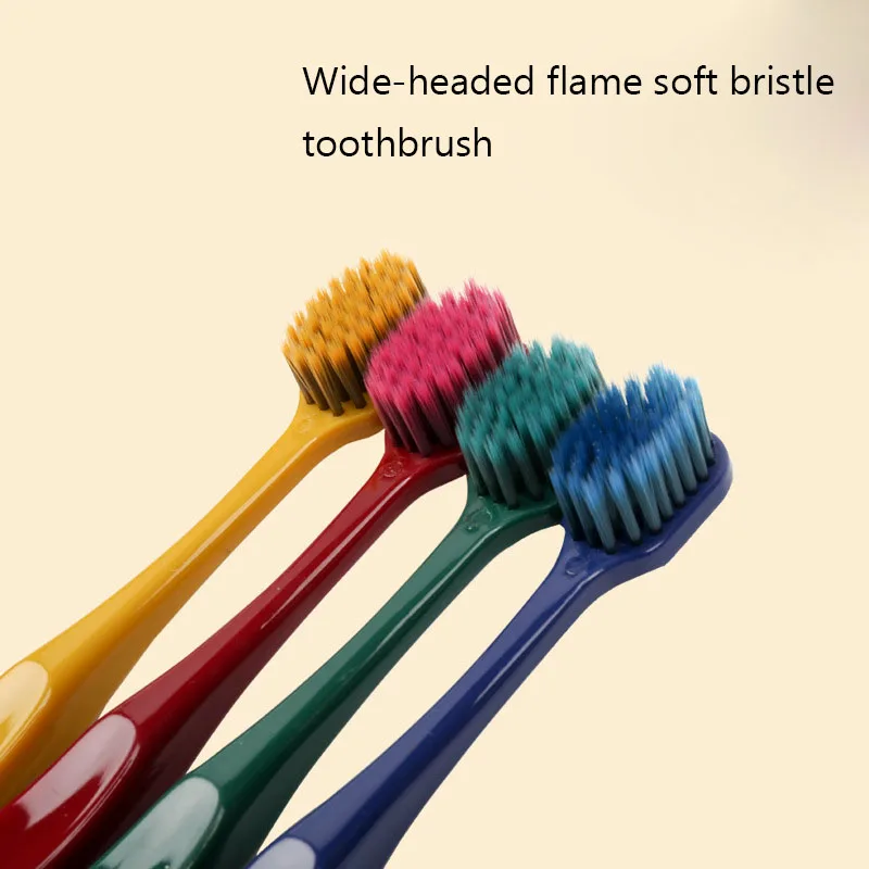 

Wide-headed flame toothbrush macaroon couple pregnant women soft toothbrush family combination