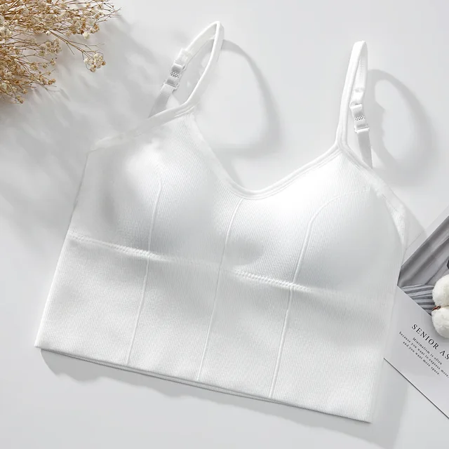 U-shaped Back Bra Tube Top Women Crop Top Daisy Pattern Sexy Lingerie Bra Sports Fashion Street Top white