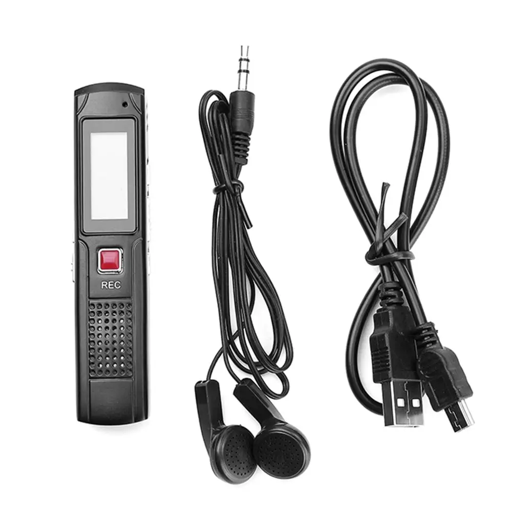 

8G Voice Activated Mini Voice Recorder Sound Recording WAV Recorder with Earphones and USB Cable for Business Conference