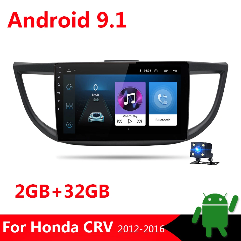 Автомобильный мультимедийный плеер с радио 10 1 &quot 2 Din Android 9 для Honda CRV 2012 2013 2014 2015 2016
