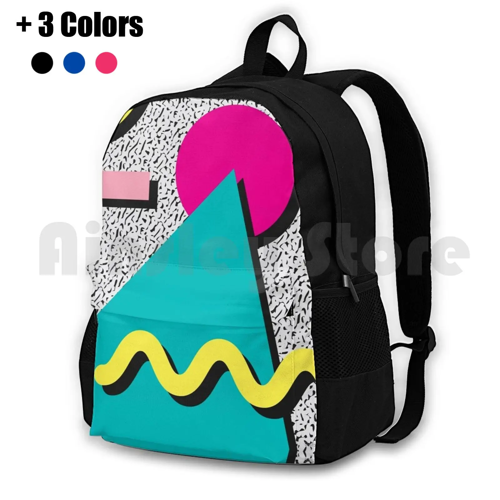 

1980S Abstract Pattern Outdoor Hiking Backpack Riding Climbing Sports Bag 80S 90S 1990S 1980S Eighties Nineties Retro Saved By