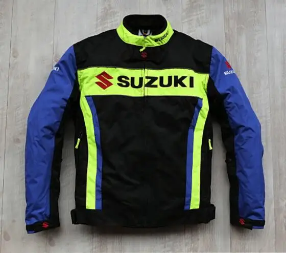 

NEW 2018 Winter Moto Racing Jacket with Protector for SUZUKI Team Motocross Motorcycle Oxford Cloth Riding Jacket