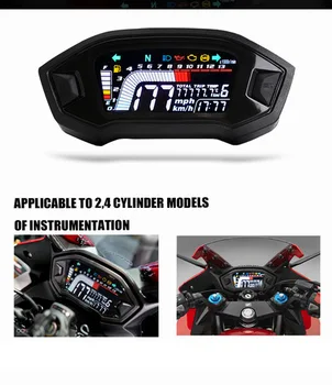 

LED Motorcycle Speedometer digita Indicator light Tachometer Odometer ometer Oil Meter Multifunction With night vision dial