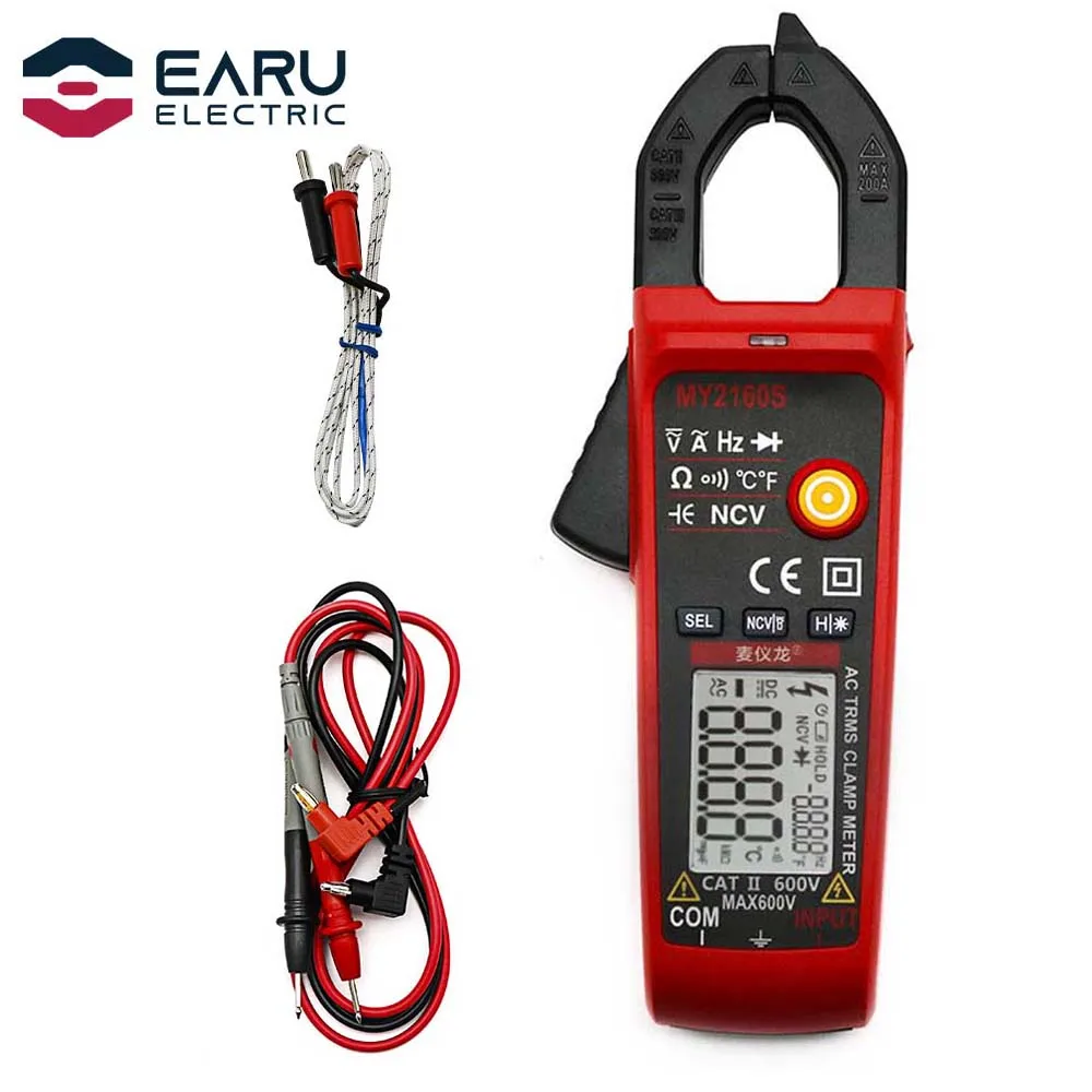 

Digital Clamp Meter AC DC Current Voltage Ampere Resistance NCV Oh Tester Ammeter Voltmeter Multimeter Electrician Tool True RMS