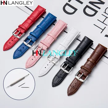 

Full Size General Leather Watch Bands Six Color 10/12/13/14/15/16/17/18/19/20//22/24 mm Size Replacement Watch Strap With Tool
