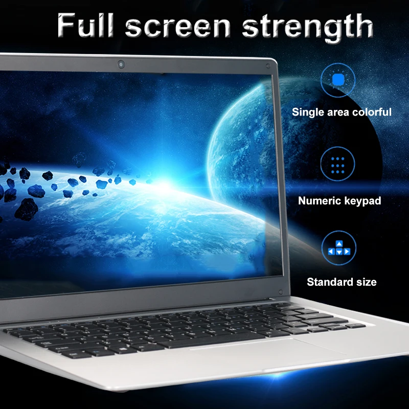 Student laptop 14 1 inch Windows 10 Intel Quad Core 4GB RAM 256GB SSD Notebook with 2