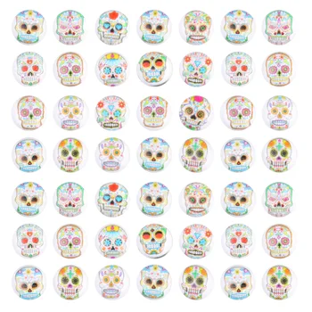 

1 Set Skulls Cabochons Durable Creative Practical Dome Cabochons Crafts Cabochons for Bracelet Doll