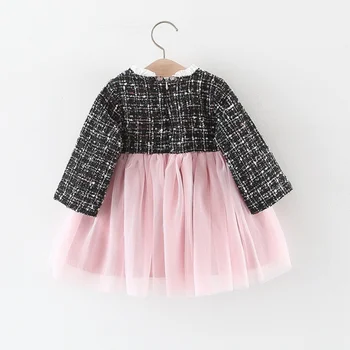 

Kids Baby Girl Clothes Dress Long Sleeve Baby Girls Cotton Mesh Princess Autumn Winter For Kids 0-4 Years Old
