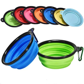 

350/1000ML Dog Silicone Bowl Portable Foldable Collapsible Pet Cat Dog Food Water Feeding Travel Outdoor Bowl Pet Accessories