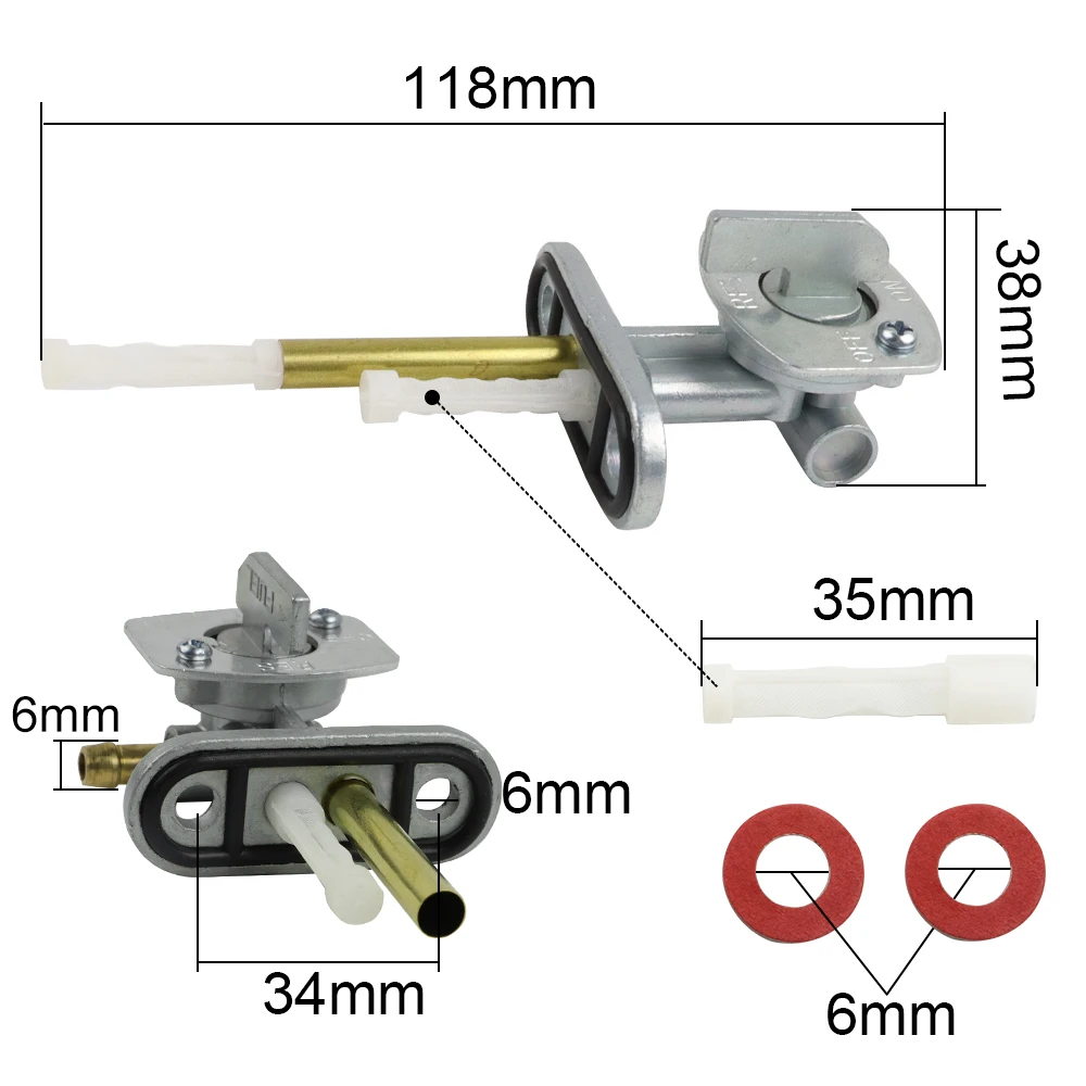 Carburador Carb com combustível Petcock Valve Kit,